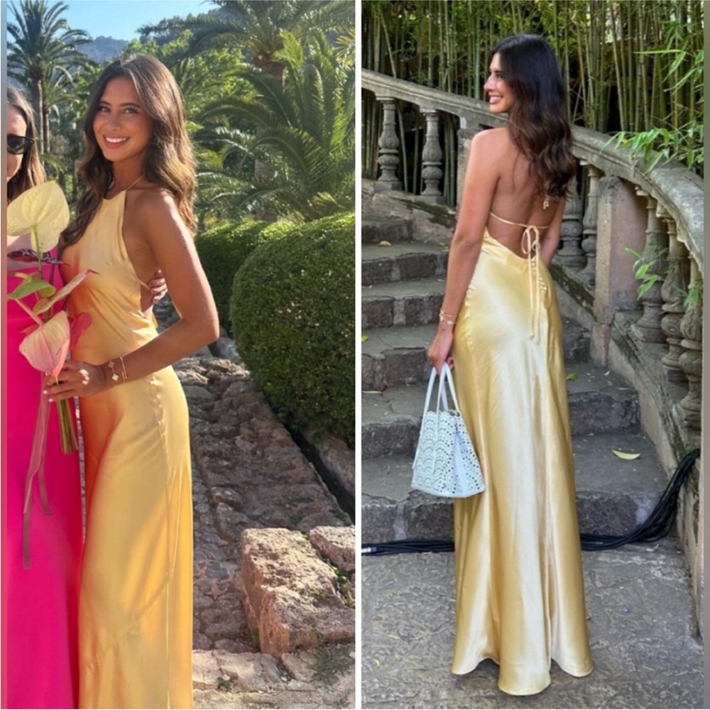 Reformation Jeany Silk Maxi Dress in Sunshine NWT